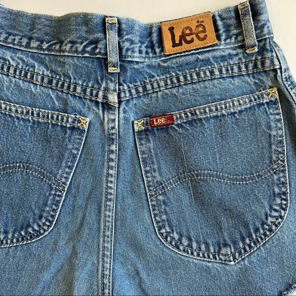 Vintage LEE‎ 70's Jean Shorts 25" Custom Distressed High Rise Denim - Picture 3 of 13